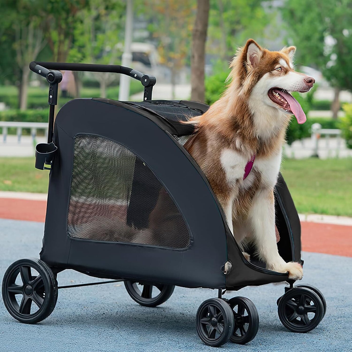 Poussette pour Chien - StrollyPet™ - Noir - Dog en Vadrouille