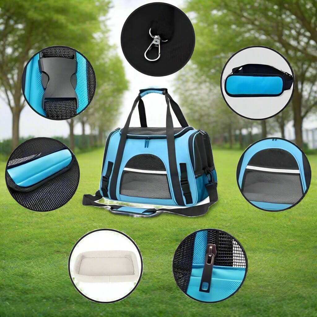 Sac de Transport pour Chien - DogCarrierBag™ - Bleu - Dog en Vadrouille